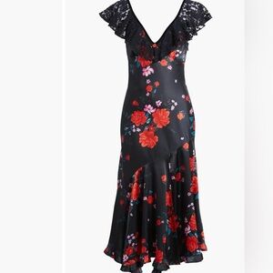 Free people Warm Hearts Lace & Satin Maxi Dress